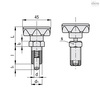 Elesa AISI 303 SS plunger, without locking nut, PMT.110-SST-8-M16x1, 5-A PMT.110-SST-A